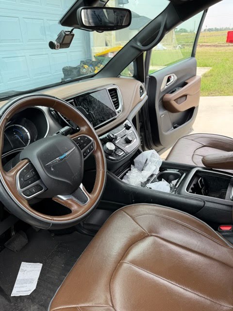 Vehicle interior before mobile detailing in San Antonio